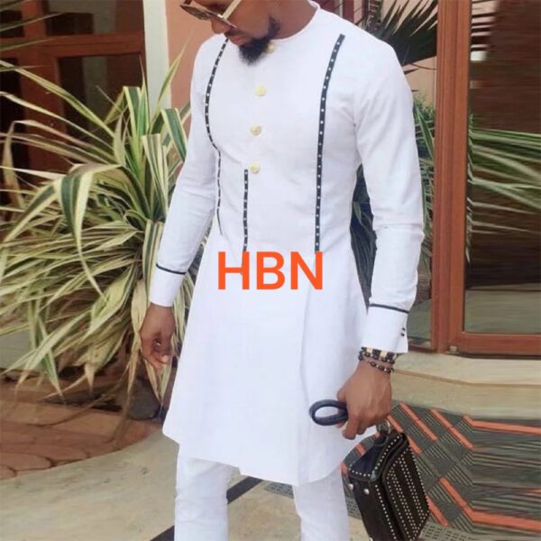 HBA African Clothing African Men Traditional Clothing African Men Dashiki 1Piece shirt/Suits Clothes